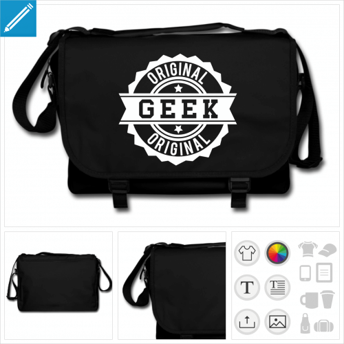 sac de cours geek original  crer soi-mme