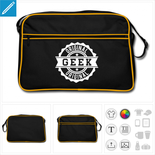 sac vintage geek original  personnaliser en ligne