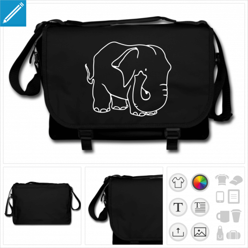 sac  bandoulire lphant  personnaliser en ligne