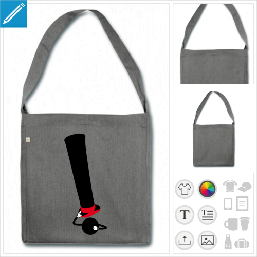 sac  bandoulire point d'exclamation  imprimer en ligne