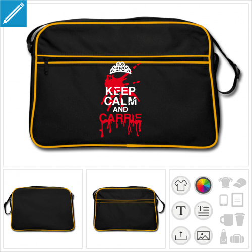 sac vintage keep calm Halloween  personnaliser