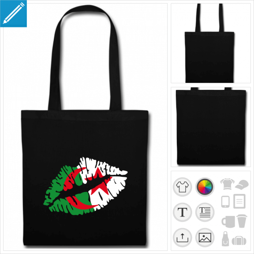 tote bag drapeau algrie  personnaliser et imprimer en ligne