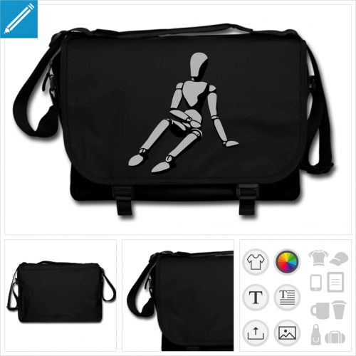 sac de cours dessin  personnaliser et imprimer en ligne