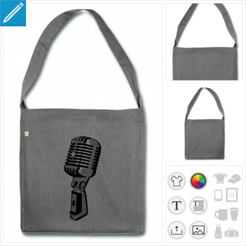 sac microphone personnalisable