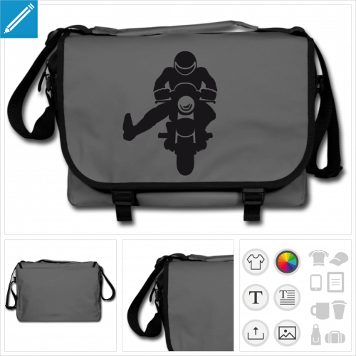 sac  bandoulire moto  personnaliser