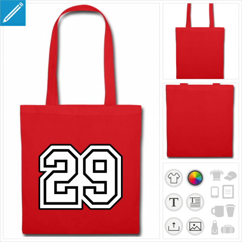 tote bag Nombre 29  crer en ligne