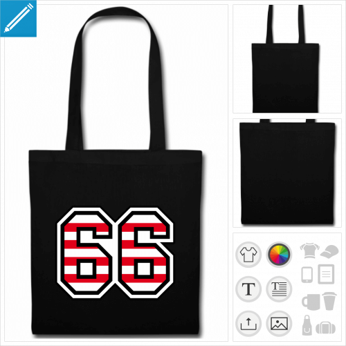 tote bag 66 ray  imprimer en ligne