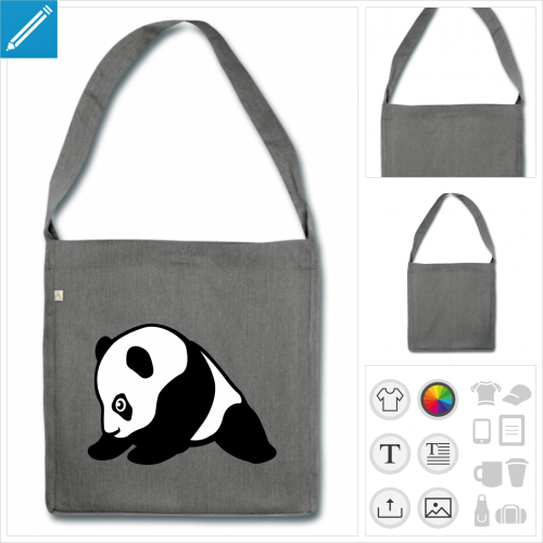 sac bb panda personnalisable