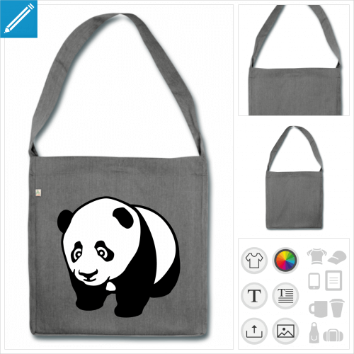 sac panda mignon  personnaliser