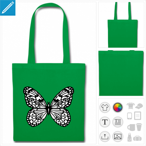 sac de courses papillon  crer en ligne