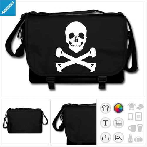 sac pirate personnalisable, impression  l'unit