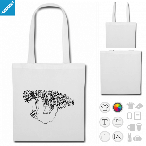 tote bag vert humour  personnaliser et imprimer en ligne