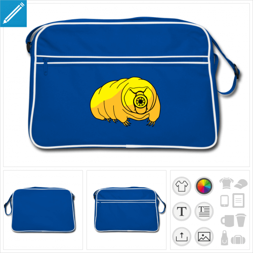 sac rétro bleu tardigrade à créer soi-même