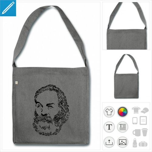 sac cabas walt whitman  personnaliser