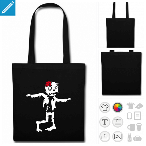 tote bag Halloween  personnaliser et imprimer en ligne