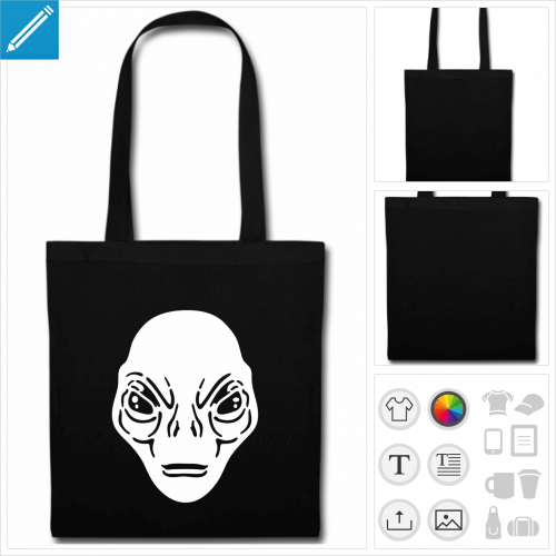 tote bag extraterrestre  imprimer en ligne