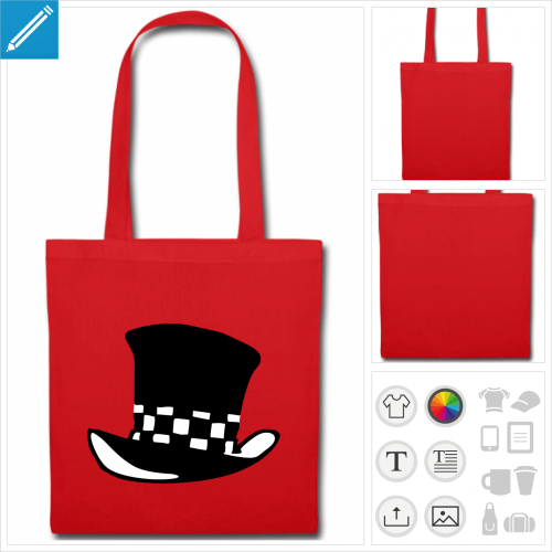 tote bag haut de forme personnalisable