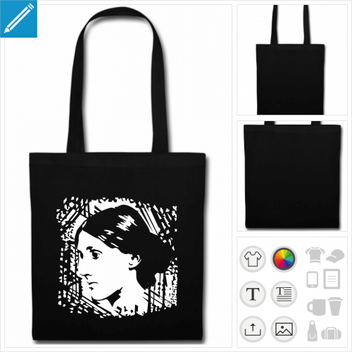 tote bag littrature  personnaliser et imprimer en ligne