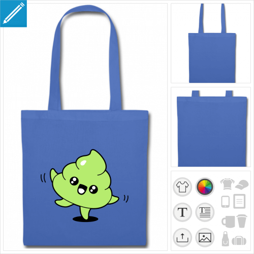 tote bag crotte  personnaliser et imprimer en ligne