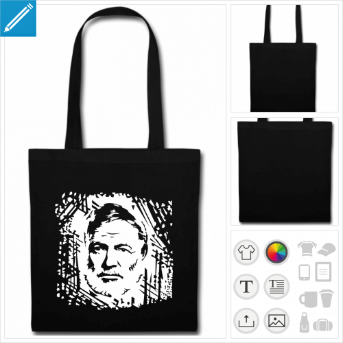 tote bag Hemingway  crer en ligne