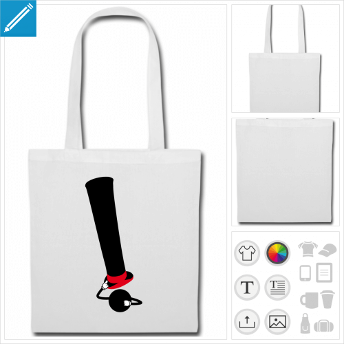 tote bag exclamation personnalisable
