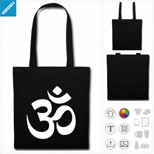 sac tissu symbole om à personnaliser