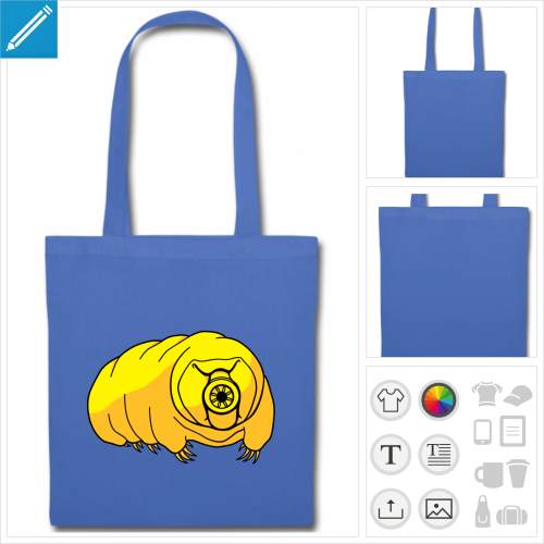 sac à courses ourson d'eau à personnaliser et imprimer en ligne