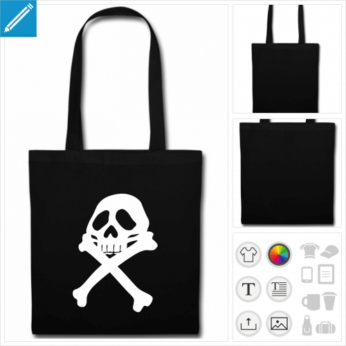 tote bag pirate  personnaliser en ligne