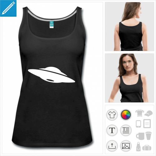 t-shirt femme ufo  personnaliser en ligne