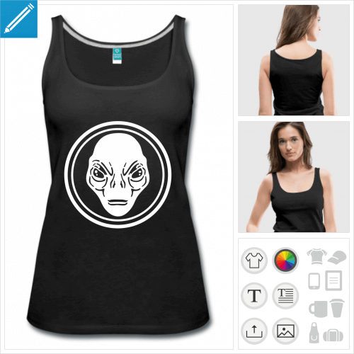 t-shirt femme alien  crer en ligne