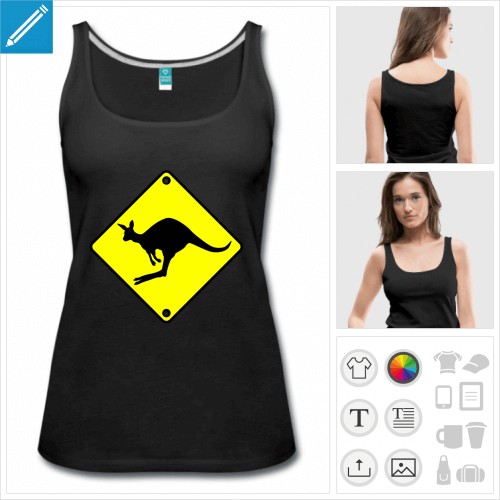 t-shirt femme kangourou  crer en ligne