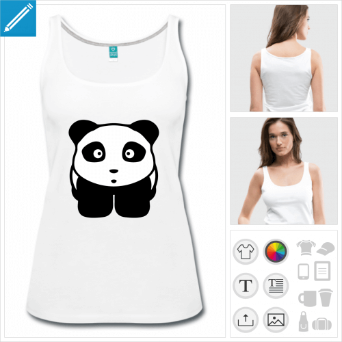 top femme rose panda  imprimer en ligne