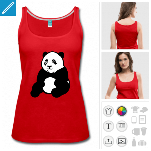 top femme panda  personnaliser