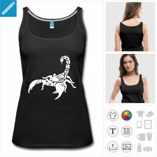 top femme scorpion dessin  crer soi-mme