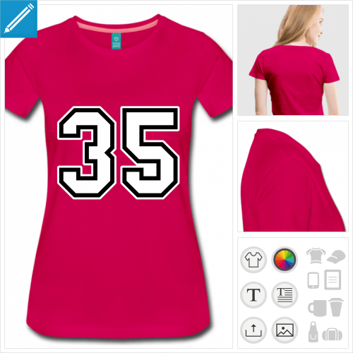 t-shirt femme 35  imprimer en ligne