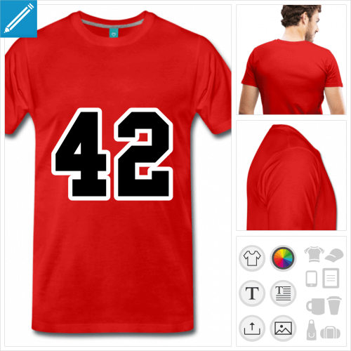 T-shirt 42, rfrence  h2g2,  imprimer en ligne.