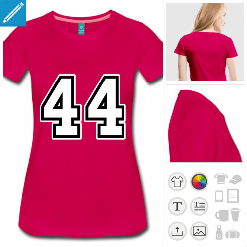 t-shirt basique Nombre 44  crer en ligne