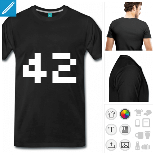 t-shirt noir 44  imprimer en ligne