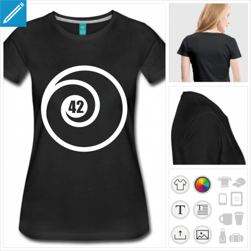 t-shirt femme Geek 45  personnaliser et imprimer en ligne