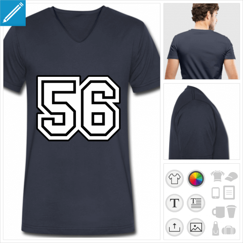 t-shirt Nombre 56  crer en ligne