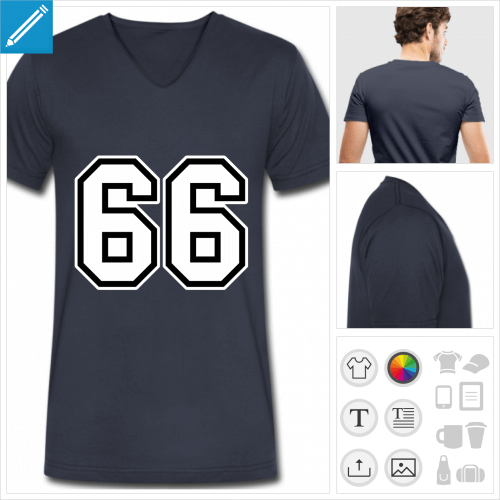 t-shirt homme 66 personnalisable