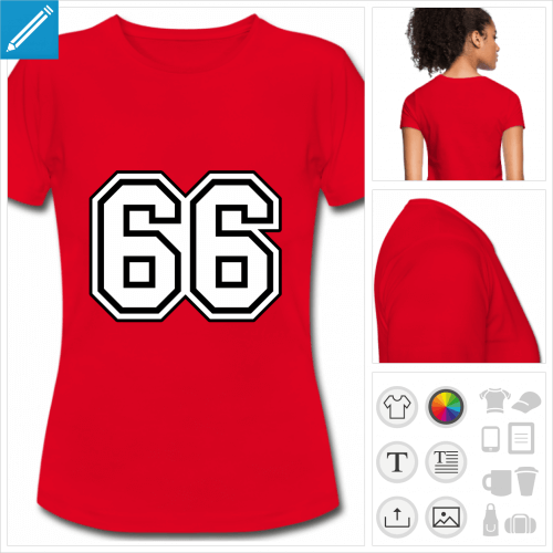t-shirt femme Route 66  imprimer en ligne