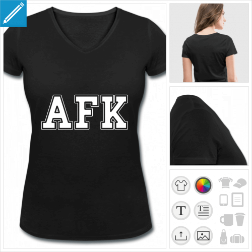 t-shirt afk  personnaliser en ligne