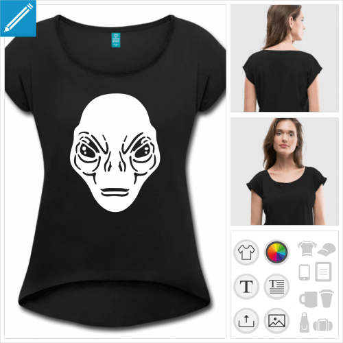 t-shirt femme alien personnalisable