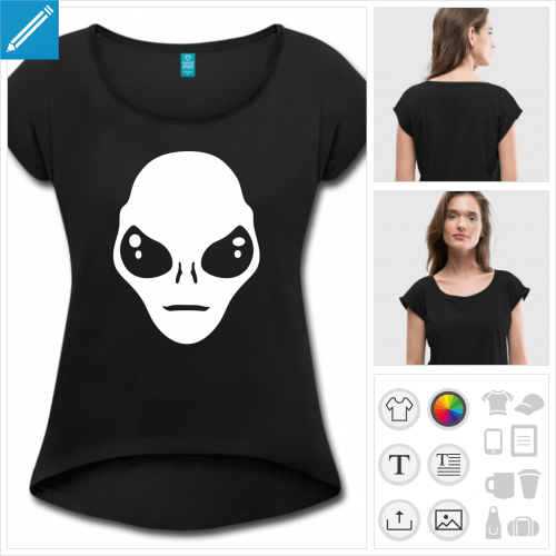 t-shirt pour femme alien  crer en ligne