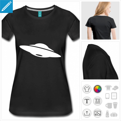 t-shirt femme ufo à créer en ligne