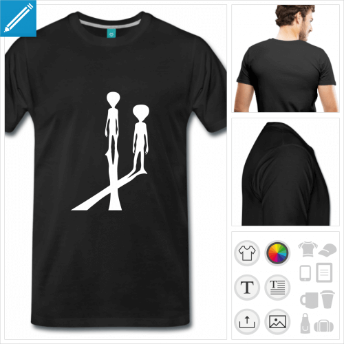 tee-shirt alien  personnaliser et imprimer en ligne