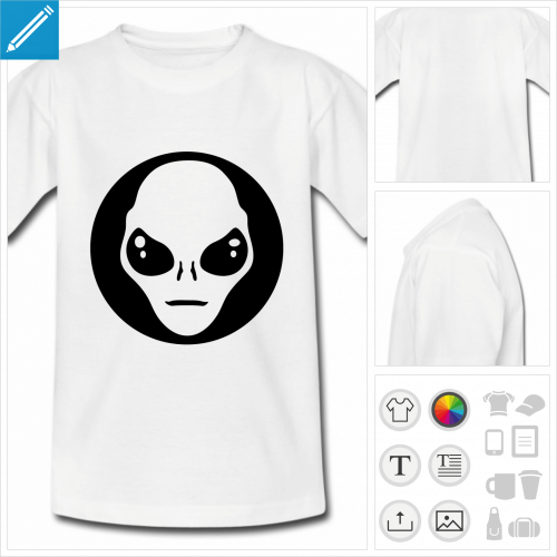 t-shirt simple alien  imprimer en ligne