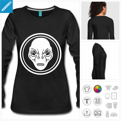 t-shirt femme extraterrestre  personnaliser