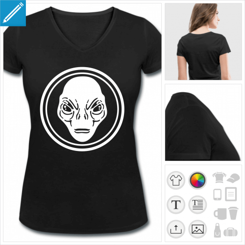 t-shirt basique aliens  personnaliser et imprimer en ligne